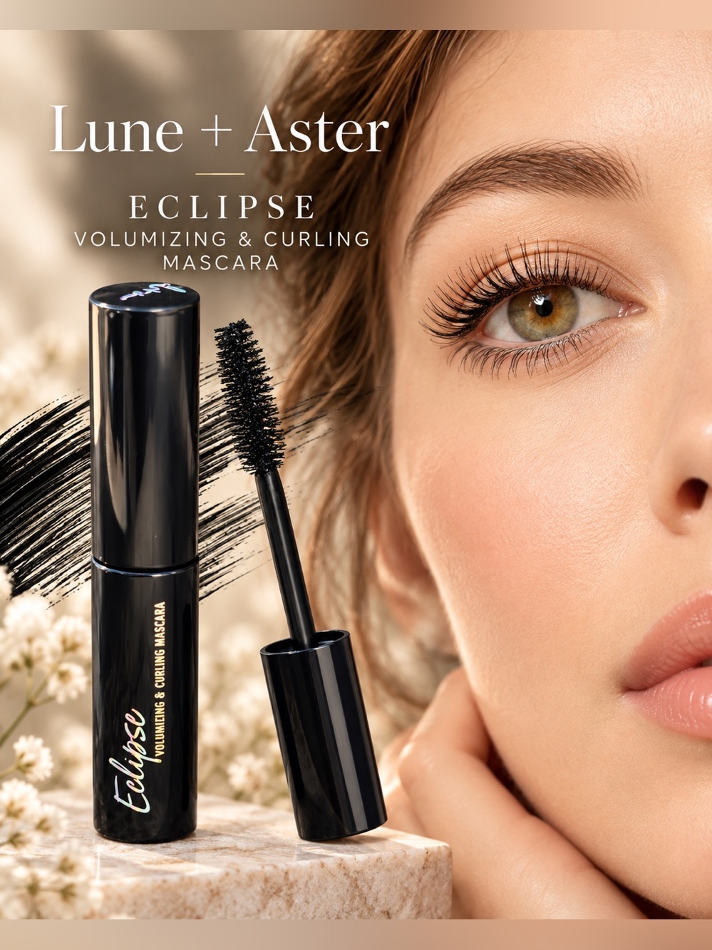 Lune + Aster Eclipse Volumizing & Curling Mini Mascara - Jet Black